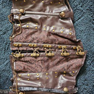 Brown steam punk corset